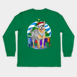 Australian Cattle Dog Christmas Tree Decoration Kids Long Sleeve T-Shirt